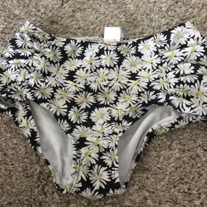 High waisted swim bottoms